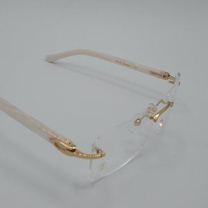 Cartier Vintage Men Women Marble Gold Sunglasses